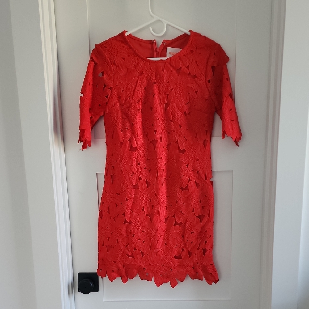 Elegant Red Lace Dress